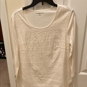 White eyelet front Croft and Barrow Top